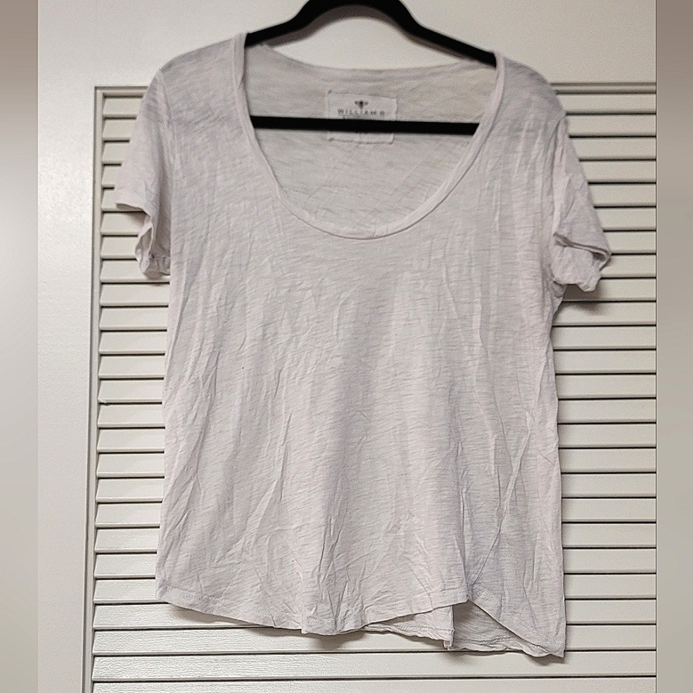William B  - Light Grey Lightweight Loose-Fit Short-Sleeve Top